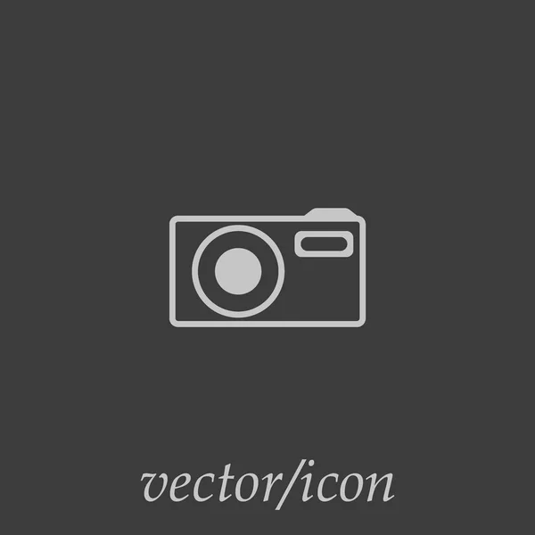 Icono Vectorial Minimalista Cámara Fotográfica — Vector de stock