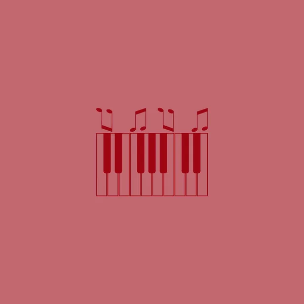 Synthétiseur Icône Plate Vecteur Illustration Concept Instrument Musique — Image vectorielle