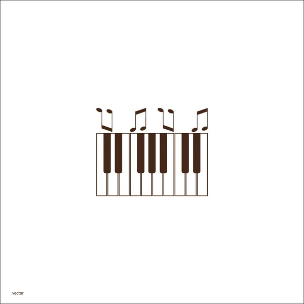 Synthesizer Flat Ikonen Vektor Illustration Musikinstrument Koncept — Stock vektor