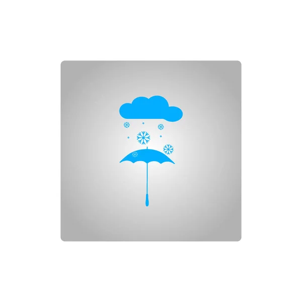 Vektor Illustration Symbol Von Regenschirm Und Niederschlag — Stockvektor