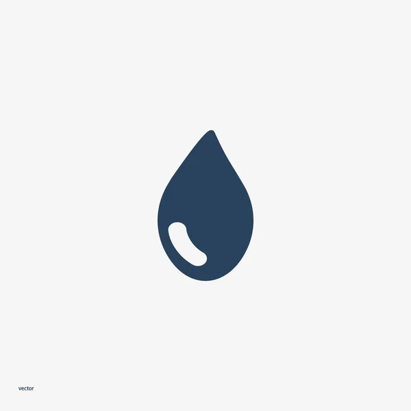 Drop Water Simple Icon Vector Illustration — Stock Vector