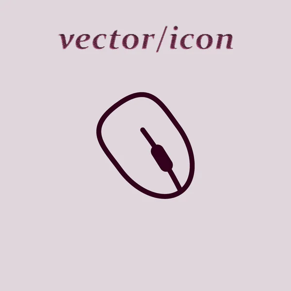 Ratón Ordenador Icono Plano Vector Ilustración — Archivo Imágenes Vectoriales