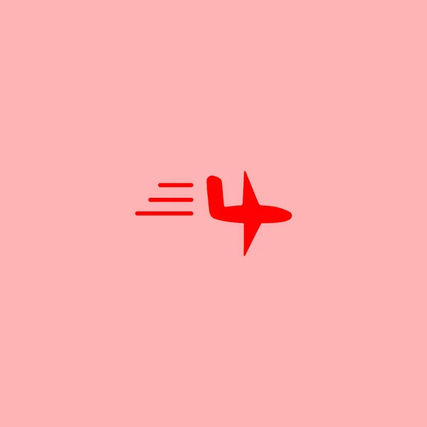 Orientální Letadlo Logo Šablona — Stockový vektor