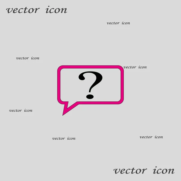 Вопросительный Знак Простая Иллюстрация Вектора Значка — стоковый вектор