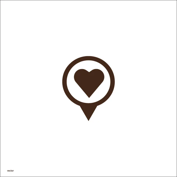 Corazón Icono Plano Ilustración Vectorial — Vector de stock