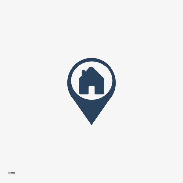 Huis Plat Pictogram Vector Illustratie — Stockvector