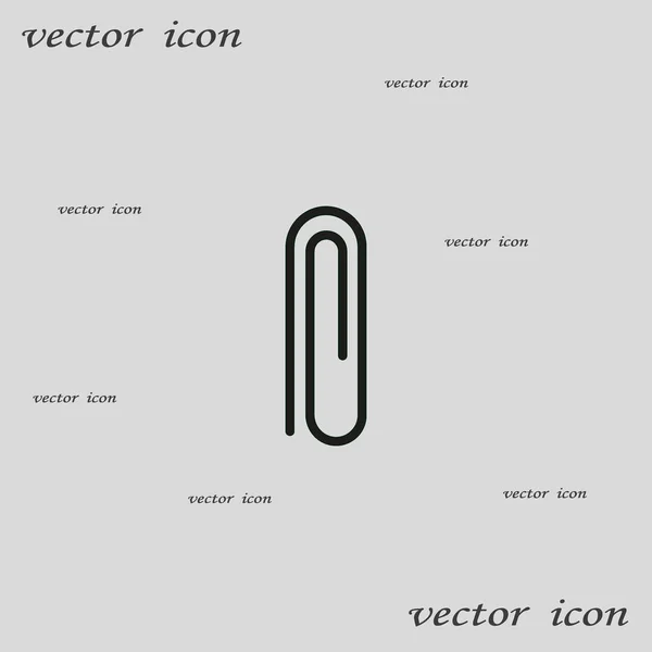 Büroklammer Flaches Symbol Vektor Illustration — Stockvektor