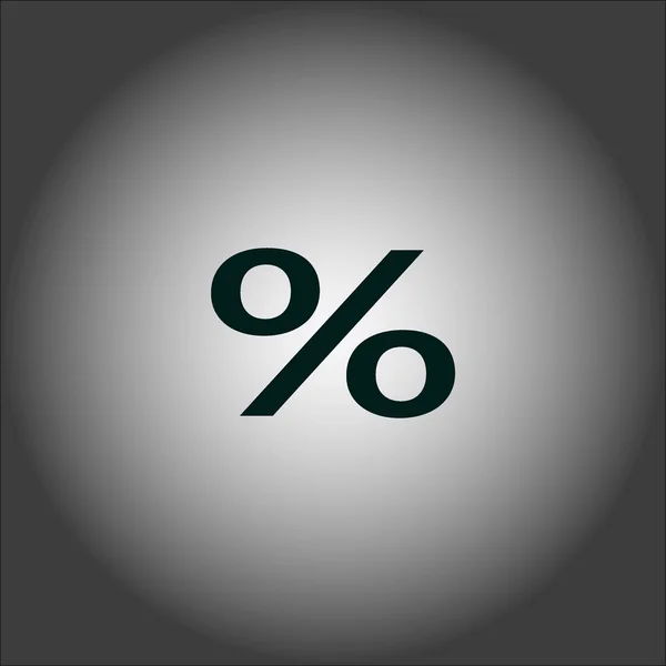 Percent Symbol Shopping Concept — Stock Vector