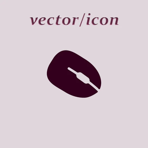 Souris Ordinateur Icône Plate Vecteur Illustration — Image vectorielle