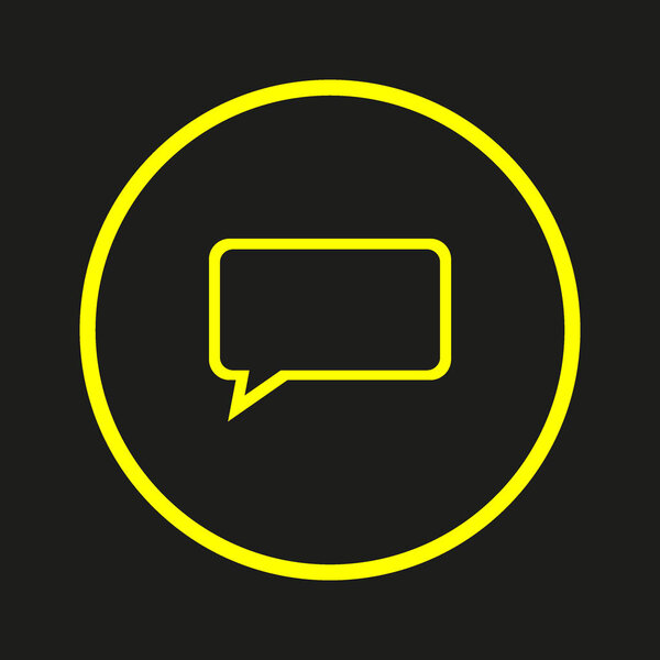 speech bubble flat style icon, vector illustration  