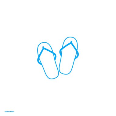 flip flop, vektör çizim minimalist simgesi