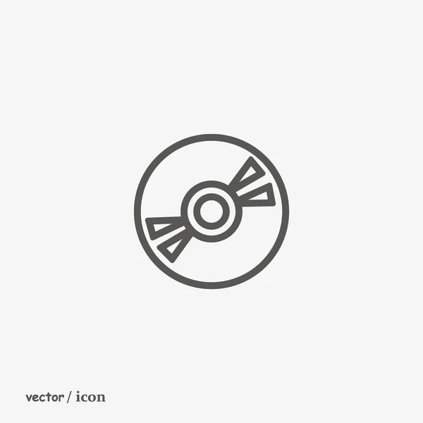 Disco Compacto Icono Plano Vector Ilustración — Vector de stock