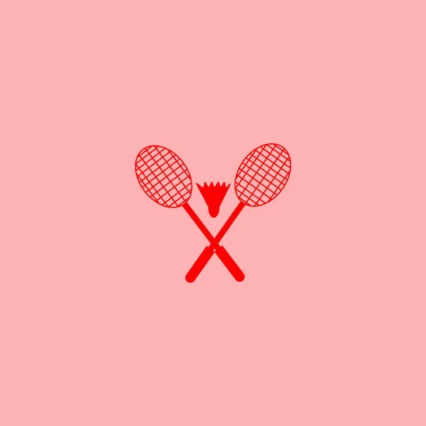 Raquettes Navettes Pour Illustration Vectorielle Badminton — Image vectorielle