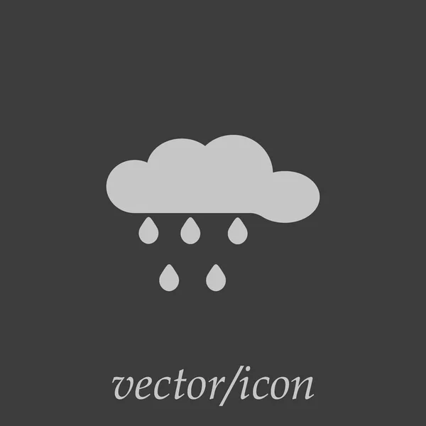 Иконка Дождя Вектор Иллюстрация — стоковый вектор