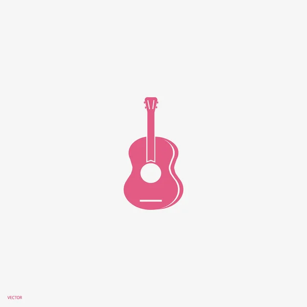 Gitarr Webbikonen Vektorillustration — Stock vektor