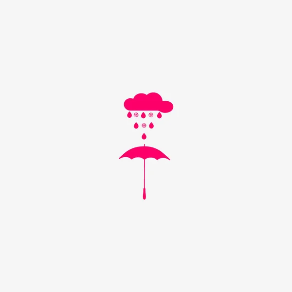 Icono Ilustración Vectorial Paraguas Precipitación — Vector de stock