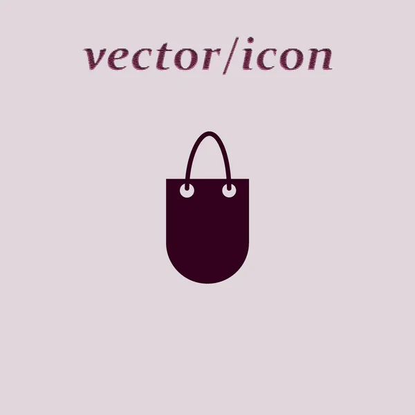 Icono Vector Minimalista Bolsa Compras — Vector de stock