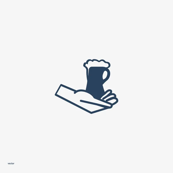 Icono Plano Cerveza Ilustración Vectorial — Vector de stock