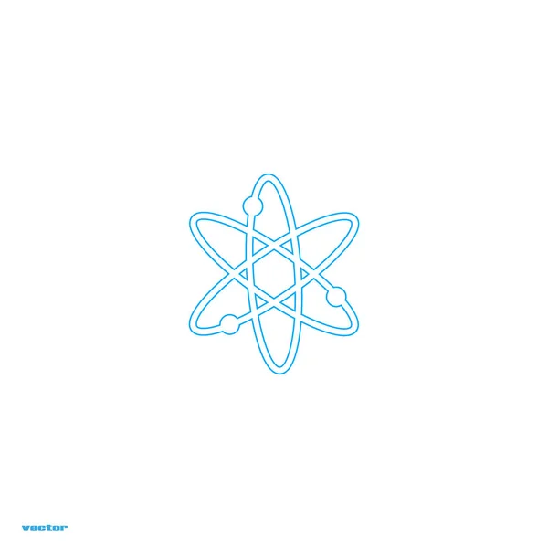 Molecular Compound Flat Icon Vector Illustration — Stock Vector