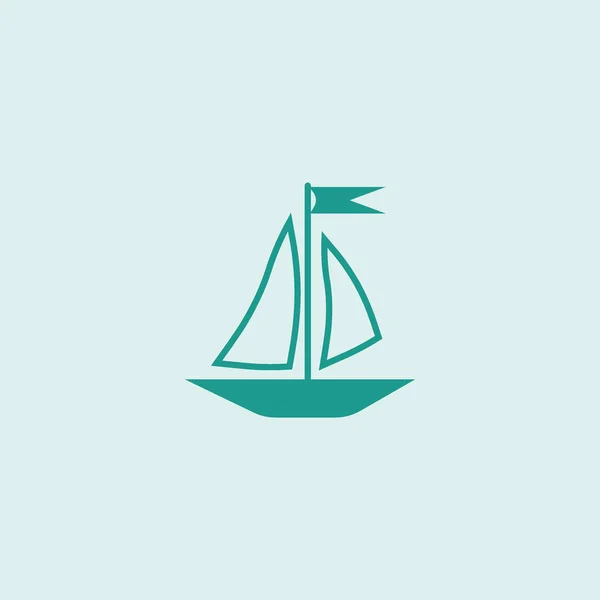 Boat Flat Icon Vector Illustration — Stock Vector