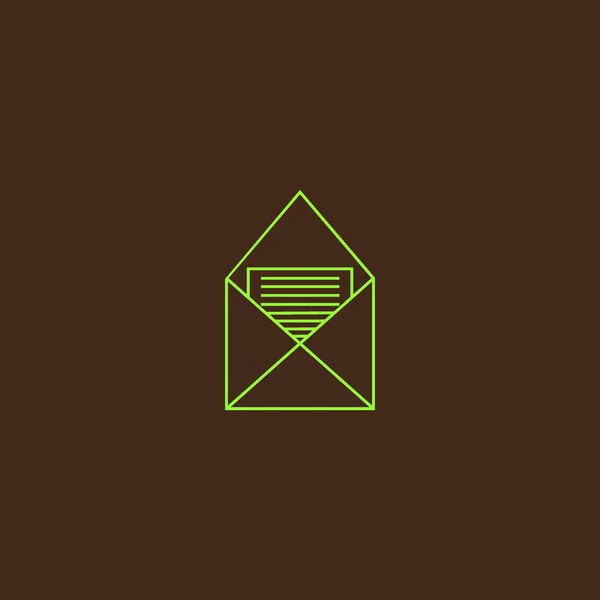 Ícone Vetor Minimalista Envelope Carta — Vetor de Stock