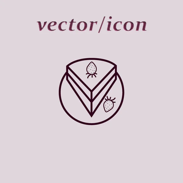 Appetizing Pedaço Bolo Logotipo Modelo — Vetor de Stock