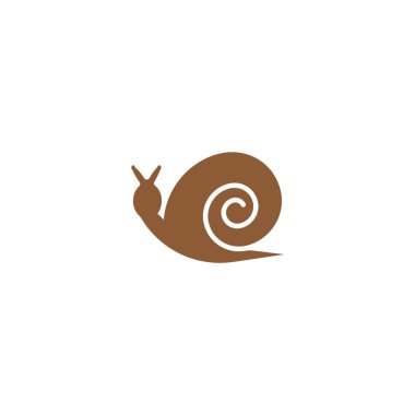 Şirin renkli salyangoz logo şablonu