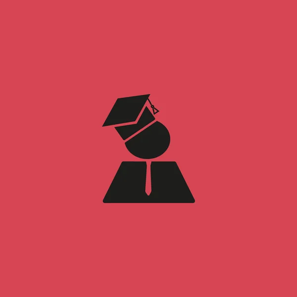 Icône Vectorielle Minimaliste Personne Portant Chapeau Célibataire — Image vectorielle