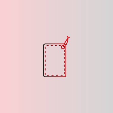 asmak etiketi düz simgesi, vektör çizim 