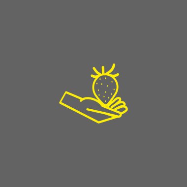 İştah açıcı çilek el vektör çizim