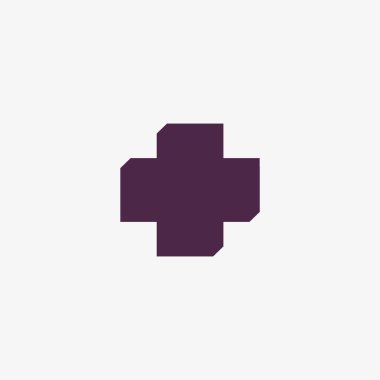 Tıbbi düz simgesi, vektör, illüstrasyon çapraz 