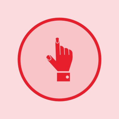 parmak ile işaret el minimalist vektör simgesi