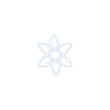 Moleküler bileşik düz simgesi, vektör, illüstrasyon