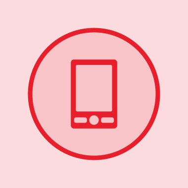 akıllı telefon düz simgesi, vektör illüstrasyonu 