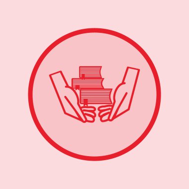 Kitap vektör çizim renkli yığını