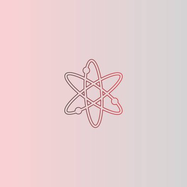 Moleküler bileşik düz simgesi, vektör, illüstrasyon