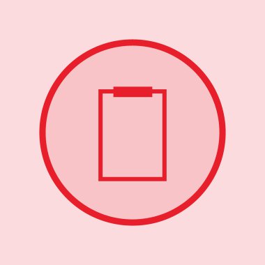 minimallistic vektör simgesi olarak Pano kağıt levha ile