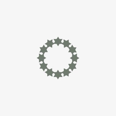 Noel çelenk düz stil ikonu, vektör çizim  