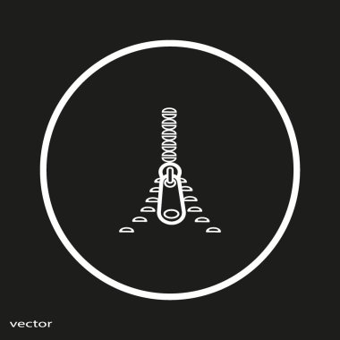 fermuar web simgesi, vektör çizim 