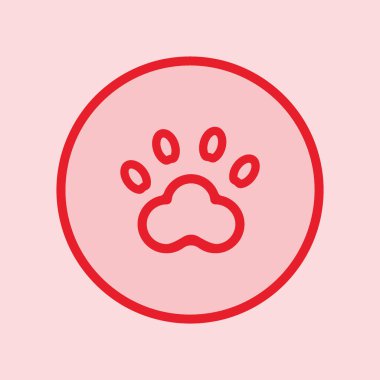 Hayvan ayak izi vektör çizim