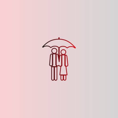 adam ve kadın ayakta birlikte vektör simgesi