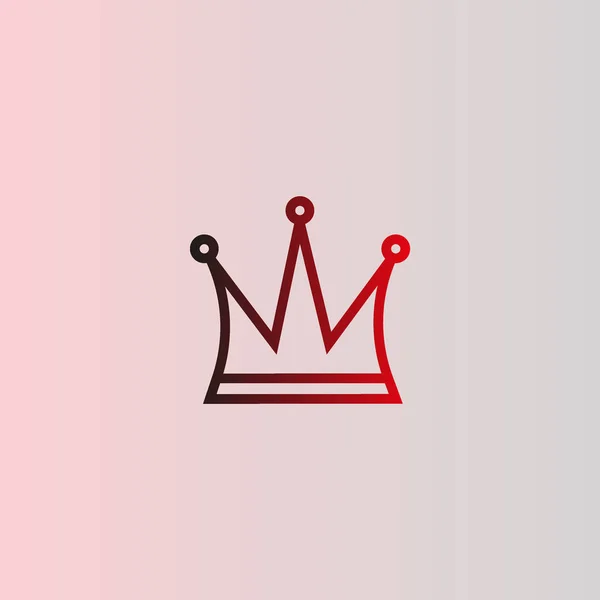 Crown Flat Ikonen Vektor Illustration — Stock vektor