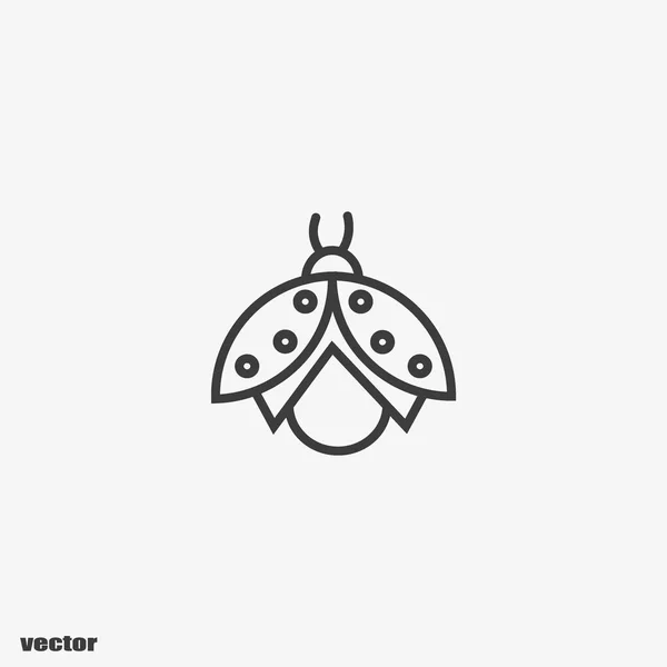 Marienkäfer Flaches Symbol Vektor Illustration — Stockvektor