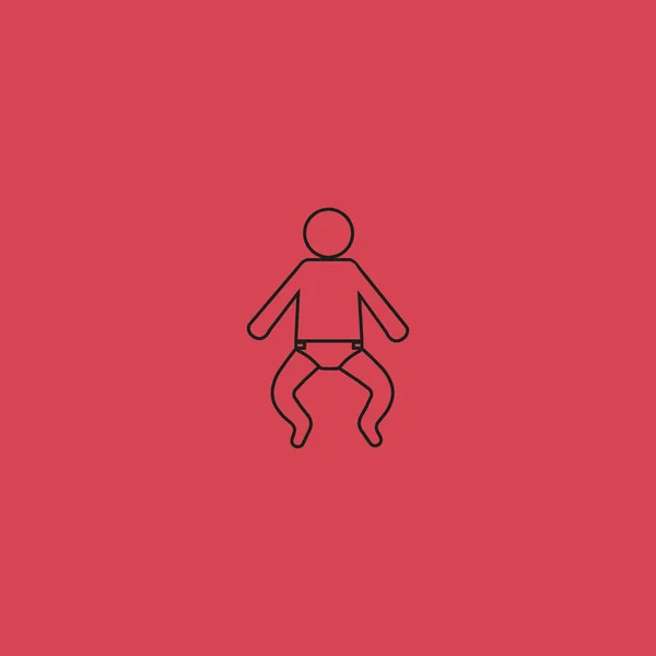 Baby Platte Pictogram Vector Illustratie Geboorte Concept — Stockvector