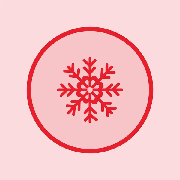 Минималистическая Иллюстрация Снежинки Векторная Иконка — стоковый вектор
