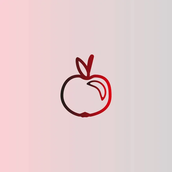 Bunte Leckere Apfelvektorillustration — Stockvektor