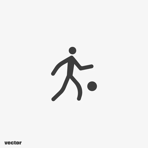 Joueur Football Icône Plate — Image vectorielle