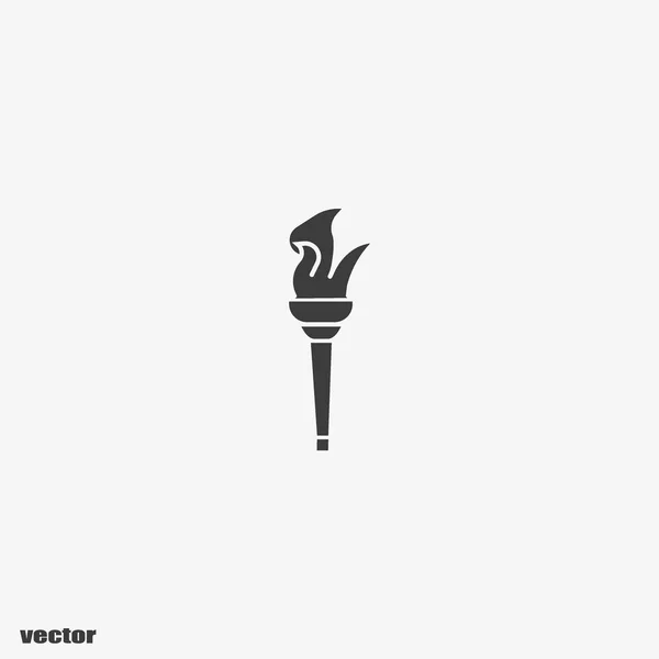 Logotipo Llama Olímpica Vector Ilustración Concepto Deporte — Vector de stock