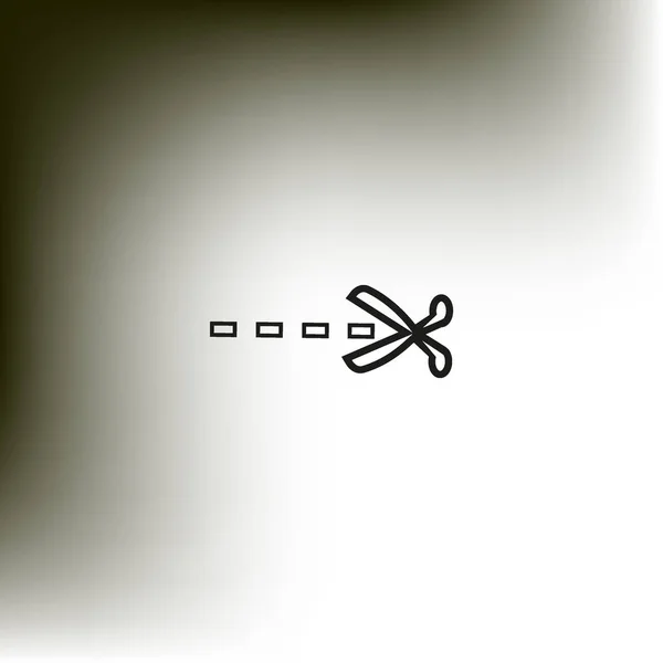 Значок Векторной Иллюстрации Ножниц Резки — стоковый вектор