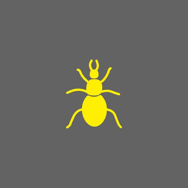 Stag Beetle Flat Icon Vector Illustration — Stock Vector